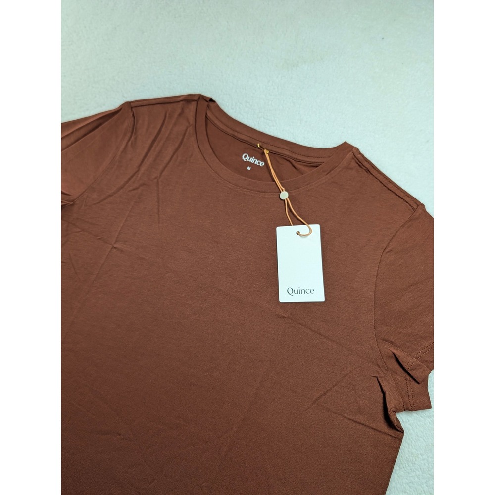 Quince Cotton Modal Crew Neck Swing Tee Redwood Brown Medium LB125713-HFMCOL006